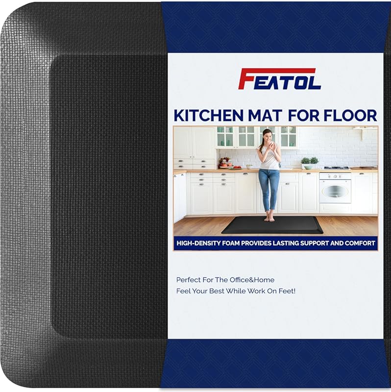 FEATOL Anti Fatigue Mat for Standing, 9/10 Extra Thick Ergonomic Stand